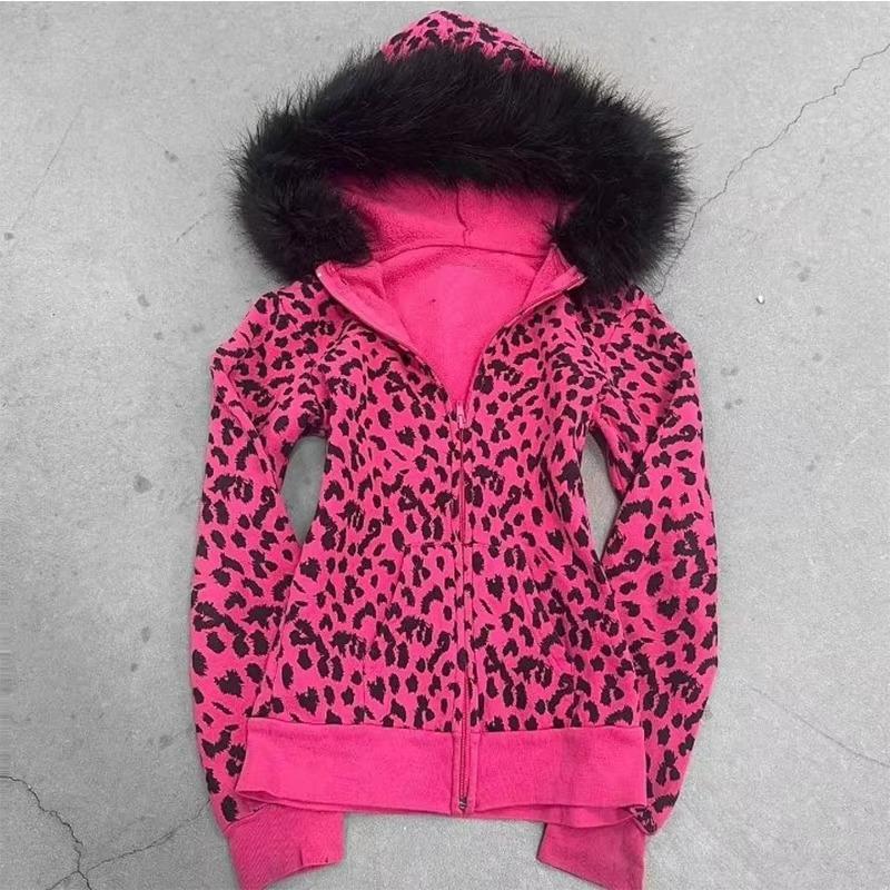 TrendHub Vintage Jacket Grunge Zipper Sweatshirt Autumn and Winter Wings Print Slim Hoodie Gothic Fashion Trend Slim Street Outerwear Y2k
