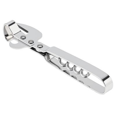 Multifunctional Stainless Steel Can Opener Beer Bottle Opener Adjustable Manual Jar Opener Gripper Kitchen Supplies Silver Color