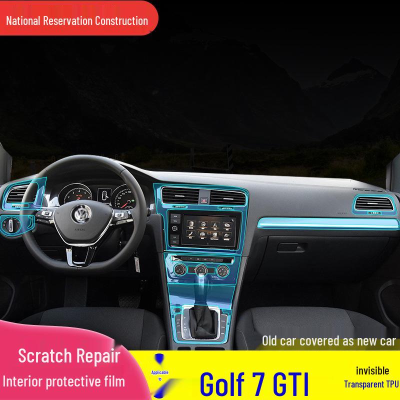 

Защитная пленка из ТПУ для консоли салона Volkswagen Golf 7 GTI 2018 Golf 7 GTI Center Console Protection Film