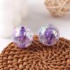 Acrylic Transparent Plated AB Color Bursting Straight Hole Pattern Round Plastic DIY Floral Colored Beads Jewelry Accessories