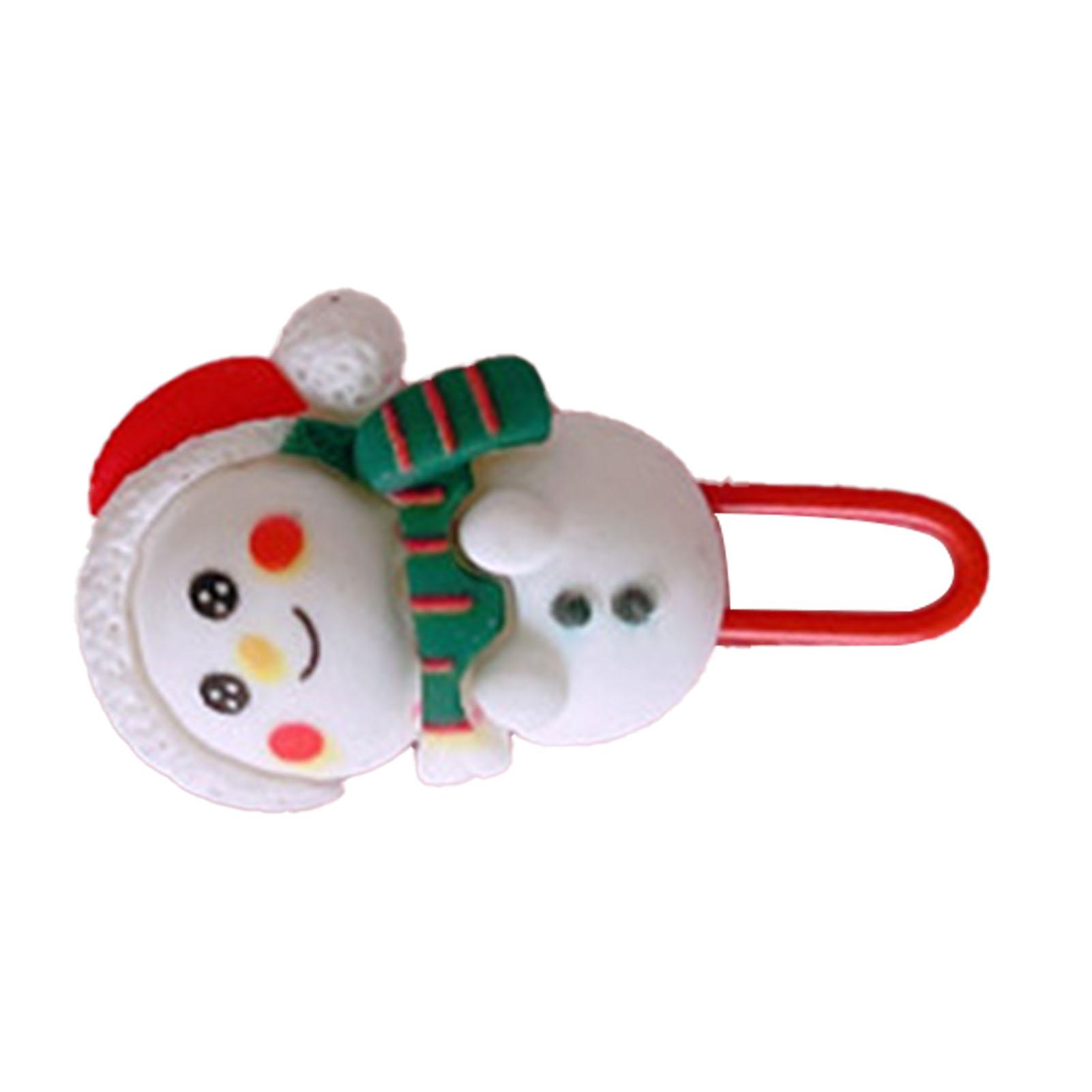 

Christmas Paper Clip Rust Proof Bookmark Document Clamp Cute Paperclip for Office Kids Students Snowman