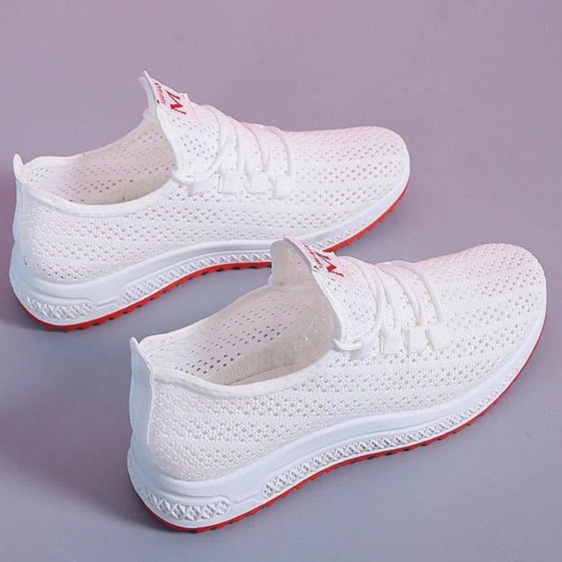 Scarpe in tela Casual Slip-on Scarpe bianche Scarpe estive da donna in rete Suola morbida Scarpe sportive