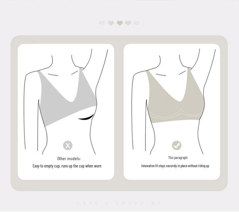 Seamless Underwear Women's Gathered Thin Cup Bra Without Underwire, Comfortable for Young Students