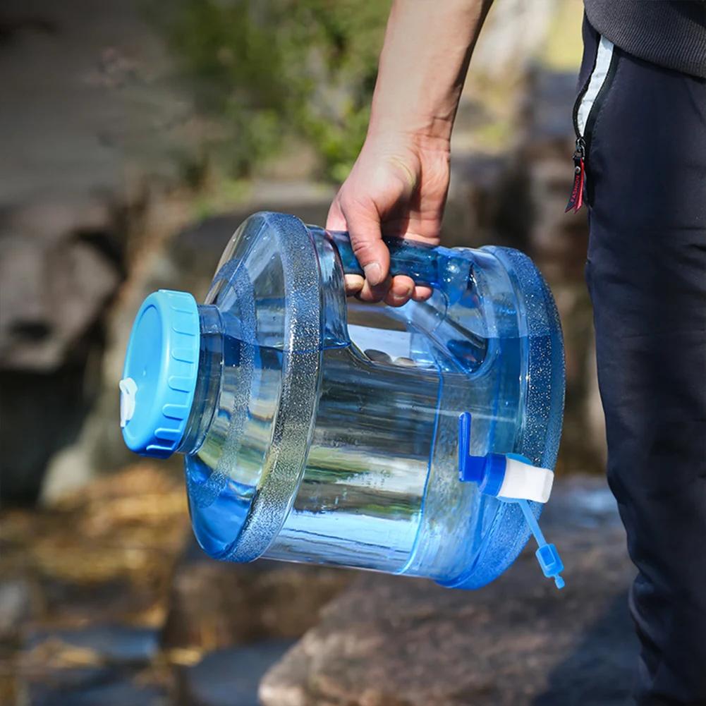 5L/5.5L/7.5L/10L/15L Portable Water Bucket Water Storage Carrier Pure Water Tank Container Faucet Outdoor Hiking Camping Picnic