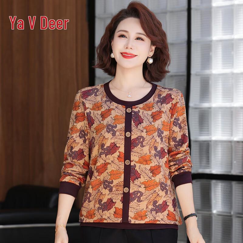 Yalu 2026 New Collection Mid-aged Women s Round Neck Knitted Top 5XL