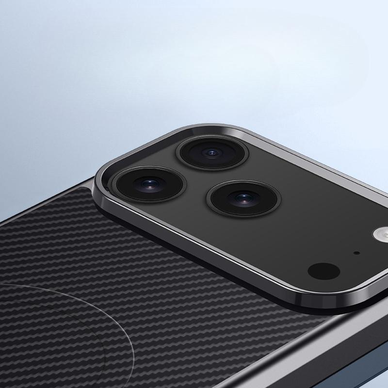 Magnetic Matte Shockproof Silicone Case For iPhone 17 Air 17Pro 16 15 14 Plus 13 Pro Max Magsafe Carbon Fibre Texture Back Cover