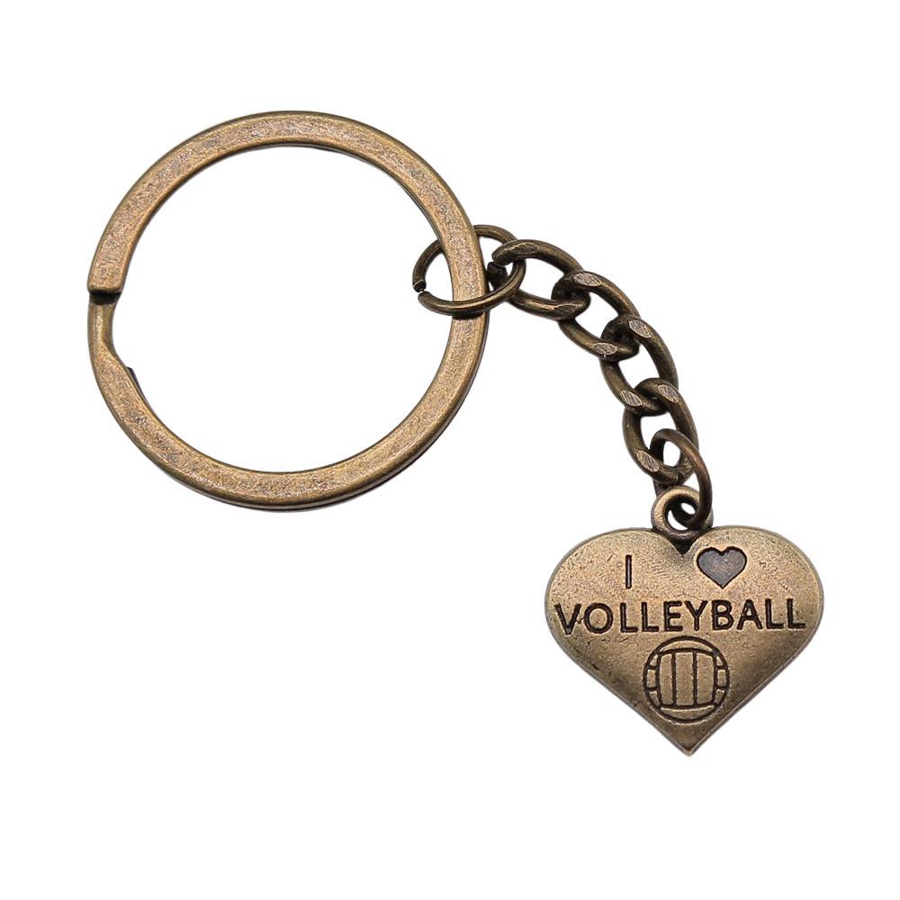 I Love Golf Charm Letter Keychain Heart Pendants Sport Key Ring 28mm