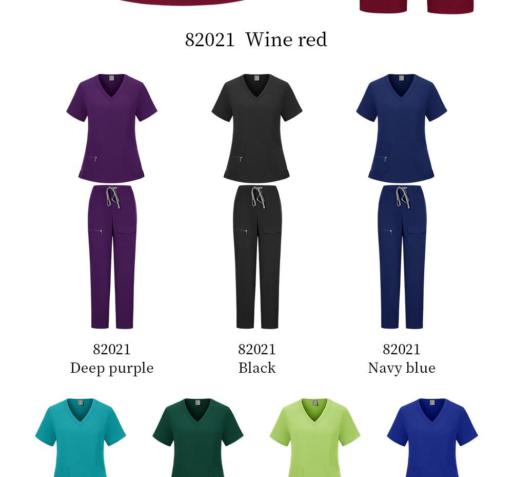 V-neck Nurse Uniform Spa Beauty Scrub Suit Set