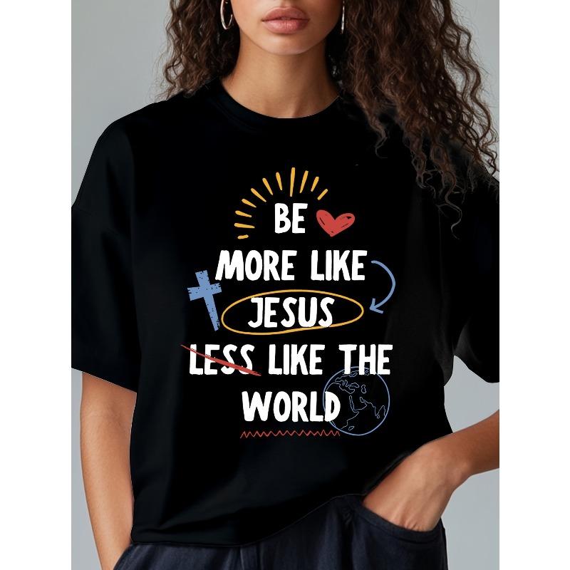 

Slim Fit T-Shirt - God s Love Print 100% Tee Suitable for Church Events, Gospel Camp, Choir, Easter, Good Friday, Pentecost - -Based Casual Wear 4XL чорний