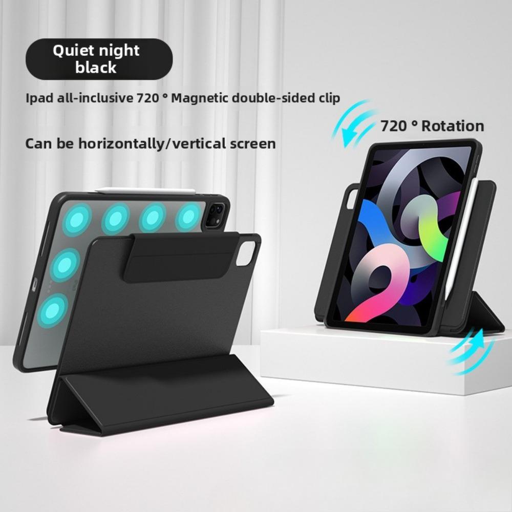 Magnetic Detachable Rotating Clear Case for 2025 iPad Air 7 11 Pro 10.9 Inch Tablet Protective Cover