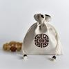Lucky Drawstring Bracelet & Prayer Bead Bag - Cotton/Linen Cloth