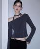 ROSEFRANTZ Eyelet Tie Long Sleeve [Charcoal]
