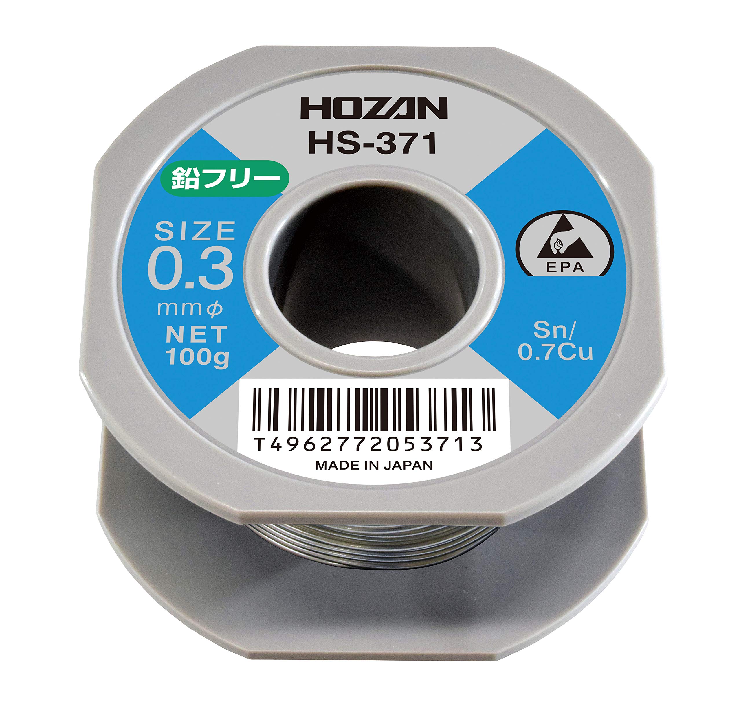 

HOZAN Lead-Free Solder, Sn-0.7Cu, 0.3mm Diameter, 100g, HS-371