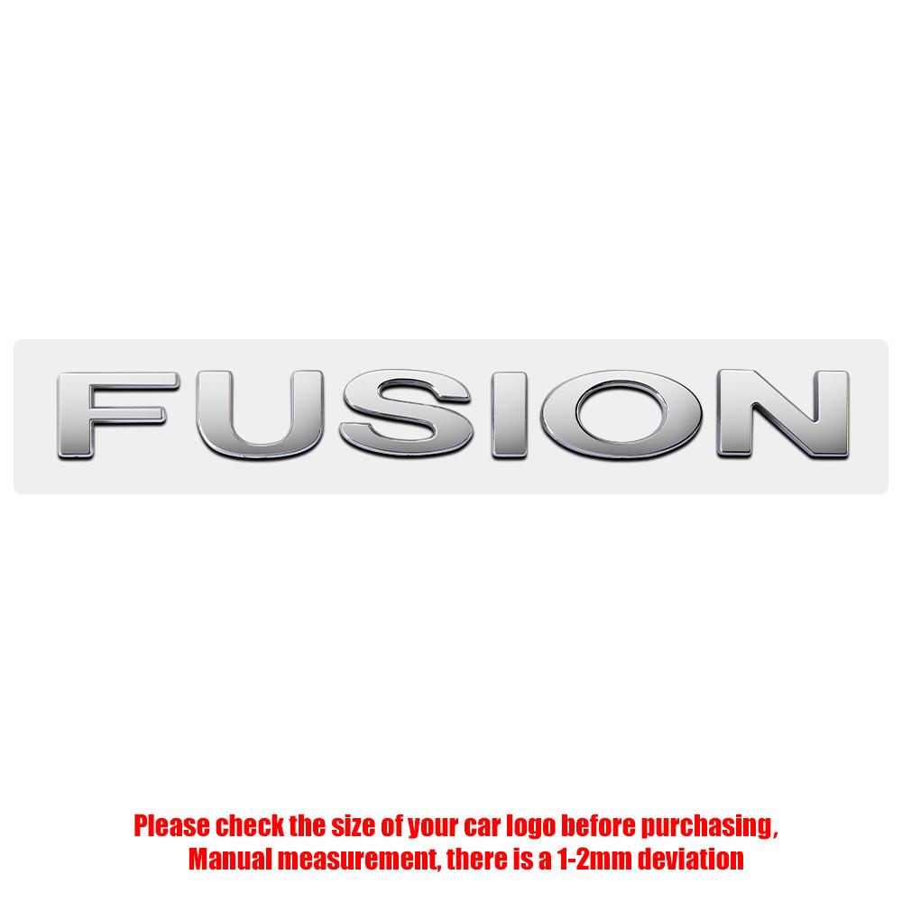 Car ABS Fusion Letter Emblem Sticker Auto Trunk Badge Decal For Ford Focus Mk2 Fiesta Kuga Explorer Mk4 Ranger Mk7 Mustang Party