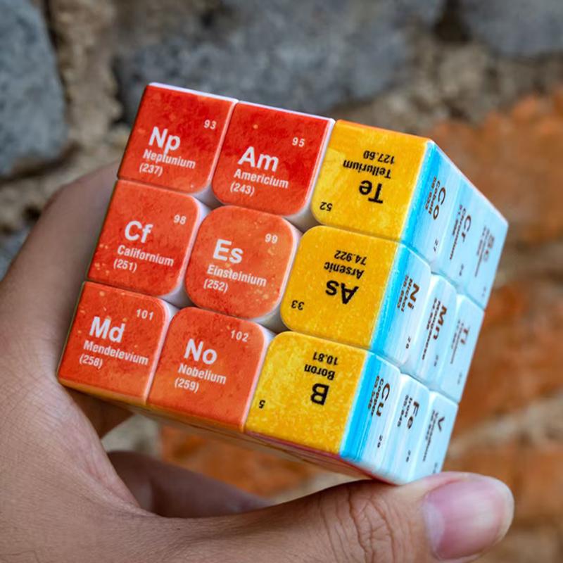 Periodic Table 3X3 Speed Cube Puzzle Chemical Educational Learning Resources Toys For Kids Boys Girls Cubo Mágico Zauberwürfe