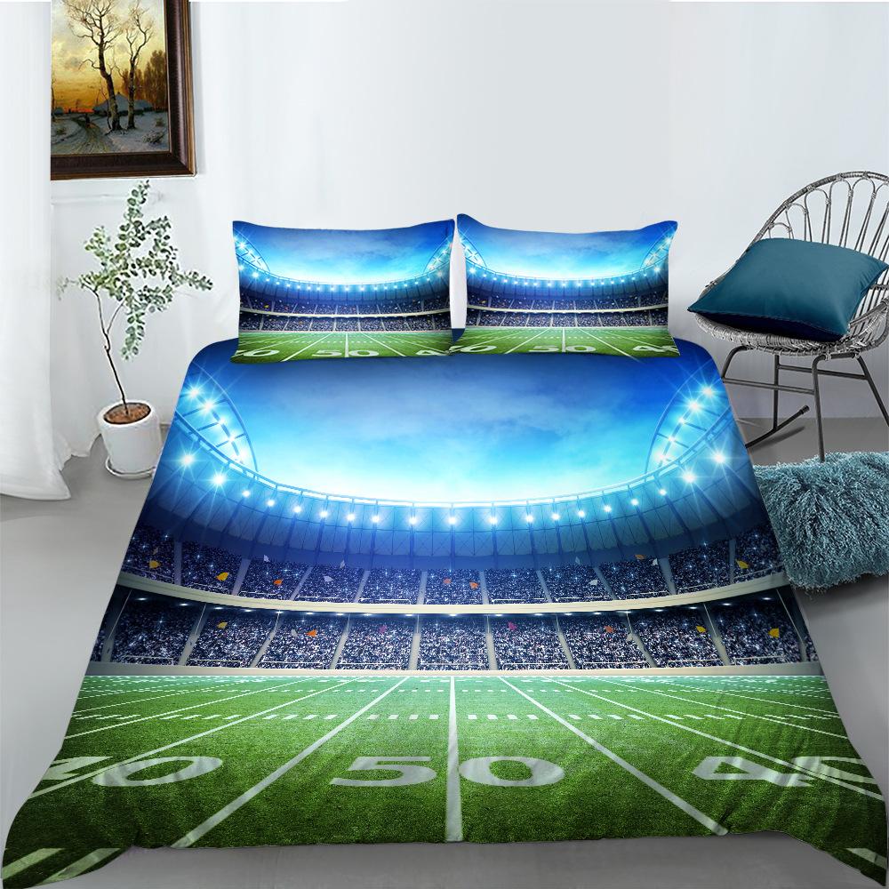 Football Series Bedding Two Three Piece Set Polyester 3D Digital Printing Shopify
