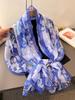 Elegant Women Chiffon Silk Scarf Beach Wrap Shawl Sweet Floral Print Sunscreen Bandanas Hijab Mujer Boho Scarve Pareo Casual New