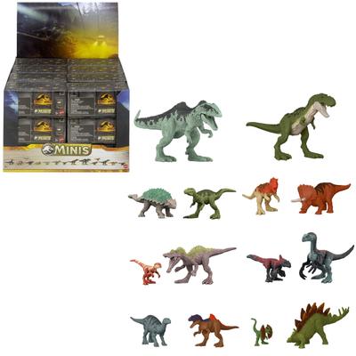 Mattel JURASSIC WORLD Nový sortiment krabiček na pravítko Mini Figurky 2. vydání 24dílná krabička na figurky 24 kusů Hračka dinosaurů stará a [výprodej dinosaurů]