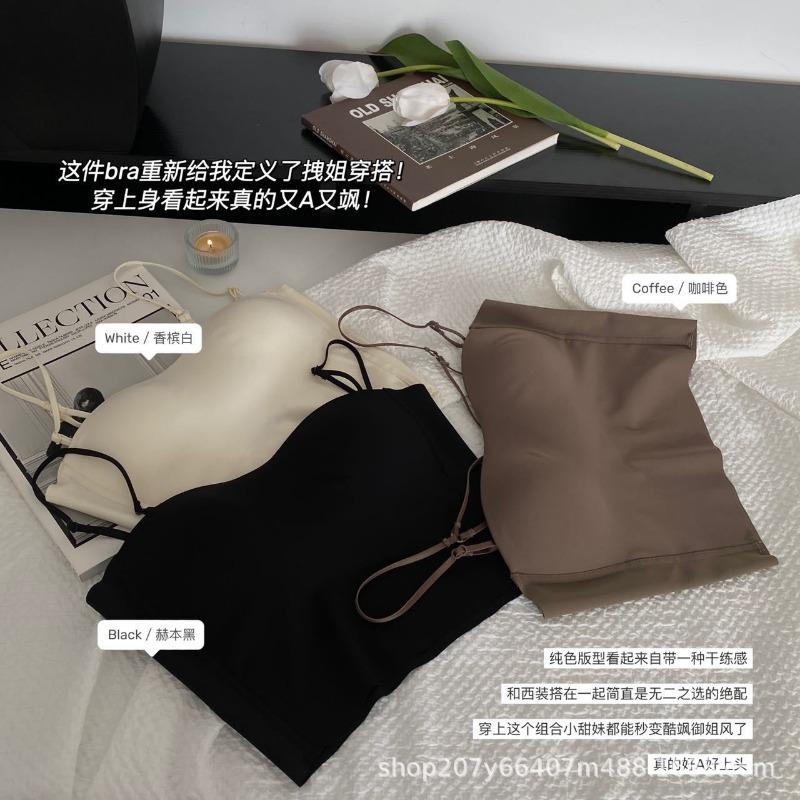 Summer-type Beautiful Back Underwear for Women, Thin Small Breasts Gathered Without Traces, Anti-light Suspenders, Small Inner Tube Top Bra Cover