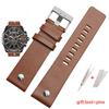 Genuine leather watchband For Diesel DZ4343/4405/7257/4423/1657  watchband 22 24 26 28 30 32 34mm cow leather with rivet straps