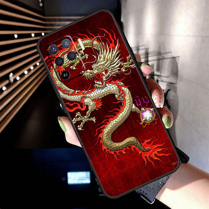 

Fashion Chinese Dragon Case For Oppo A38 A18 A78 A98 A58 A60 A80 A40 A96 A76 A16 A94 A74 A54 A15 A17 A57 A77 A5 Pro OPPO A17