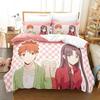 Anime Heutige Speisekarte Die Emiya-Familie Saber Bettwäsche-Set 3D-Druck Geeignet für Schlafzimmer Bettbezug-Set Mit Kissenbezügen Kinder Zuhause