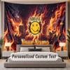 Custom Name Text Tapestry Nirvana Personalized Polyester Wall Tapestry For Bedroom And Room