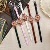 Quarzuhr Damen PU Leder Dünnes Armband Armbanduhr Damenuhren Einfarbig Mode Damengeschenk Uhr Relojes Para Mujer