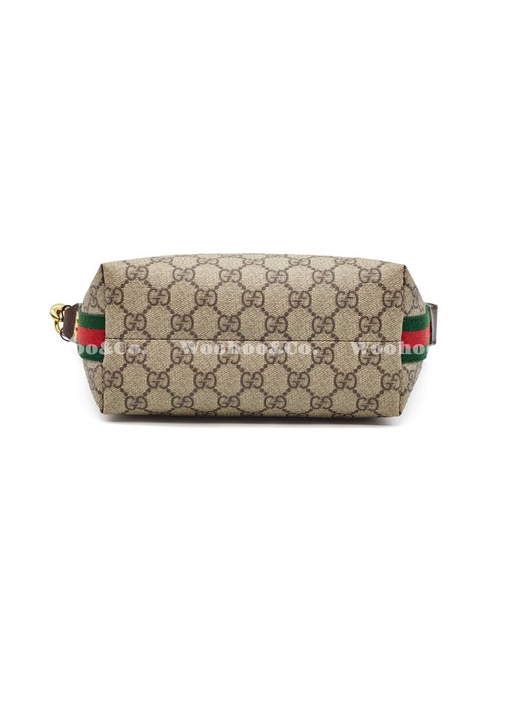 Gucci Ophidia Detachable Shoulder Strap Zipper Closure Supreme Canvas Handheld Single Shoulder Bag Women'S Brown