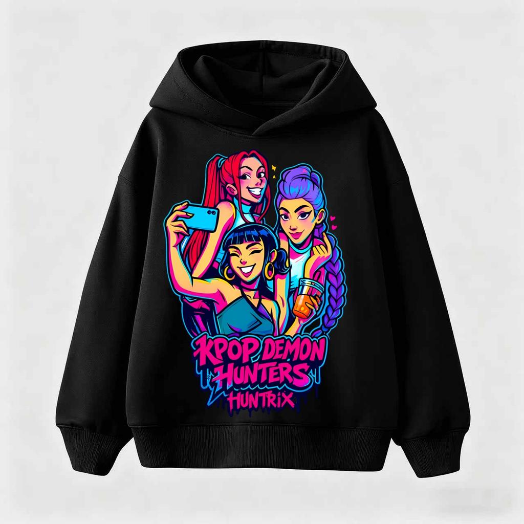Children's Hoodie Kpop Demon Hunter Saja Boys Children-Hoodie Harajuku Boys Girls Pullover Tops