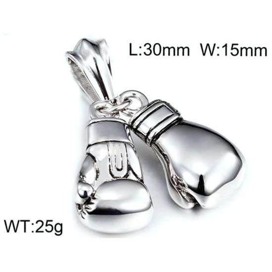 European & American Trend Men's Titanium Steel Boxing Gloves Pendant Necklace