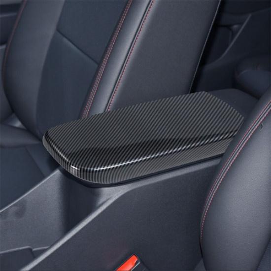 For Chevrolet Trax 2024 Carbon Fiber Central Armrest Storage Box Cover Trim