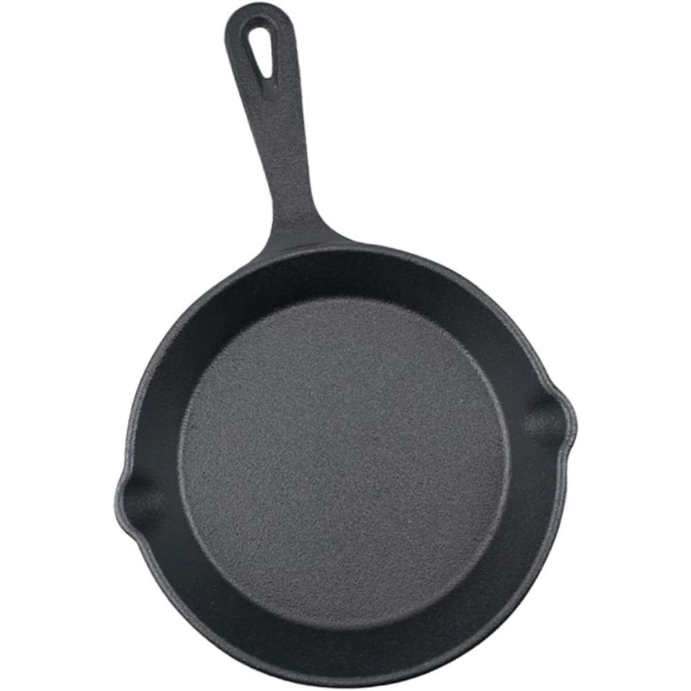 1pc Cast Iron Skillet,Cast Iron Frying Pan,Pre-Seasoned Cast Iron Skillet Set,Black Non-Stick Mini Cast Iron Cookware for Stove