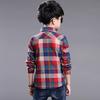 Children's Shirts Boys' Shirts Spring and Autumn Clothes Big Children Children's Plaid Shirts Children's Clothing