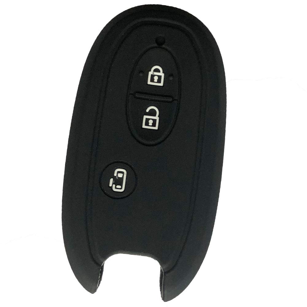 ZIAN Smart Key Case for Suzuki MK32 Spacia/DA17 Every/HA25/HA36 Alto/Wagon R/Palette, Etc. (Black 3)