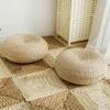 Natural Straw Round Pouf Handmade Woven Tatami Cushion Floor Japanese Style Cushion Home Textile Tea Ceremony Home Ground Mat