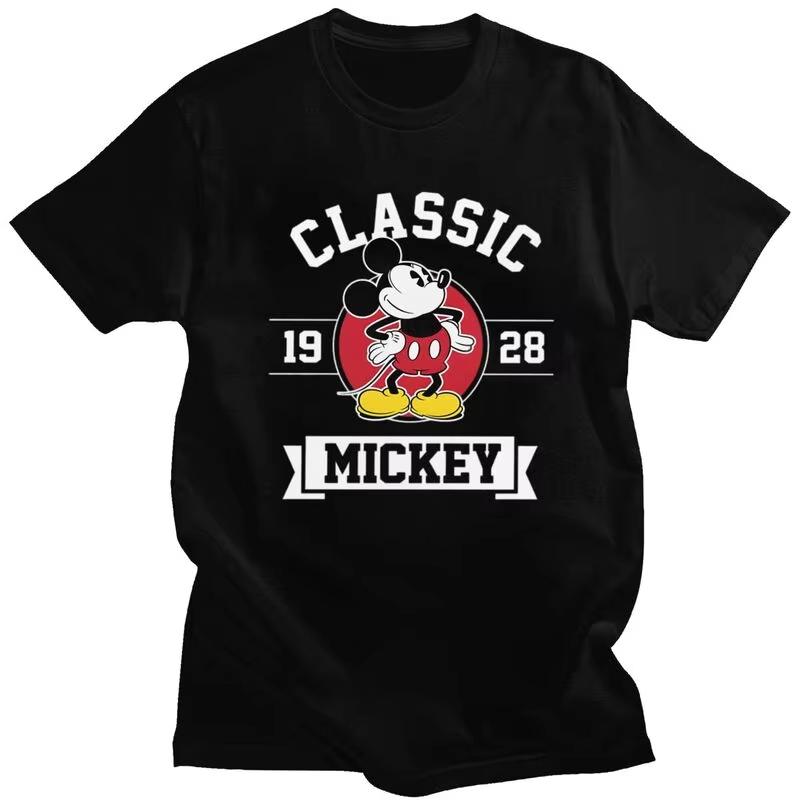 2025 New Custom Mens Mickey Mouse T Shirt Short Sleeves Cotton Tshirts Streetwear T-shirt Casual Tees Slim Fit Clothing