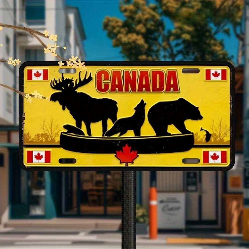 Souvenir Number for the Car , Car Number Plate for Interior Decoration, Metal, 15x30 Cm