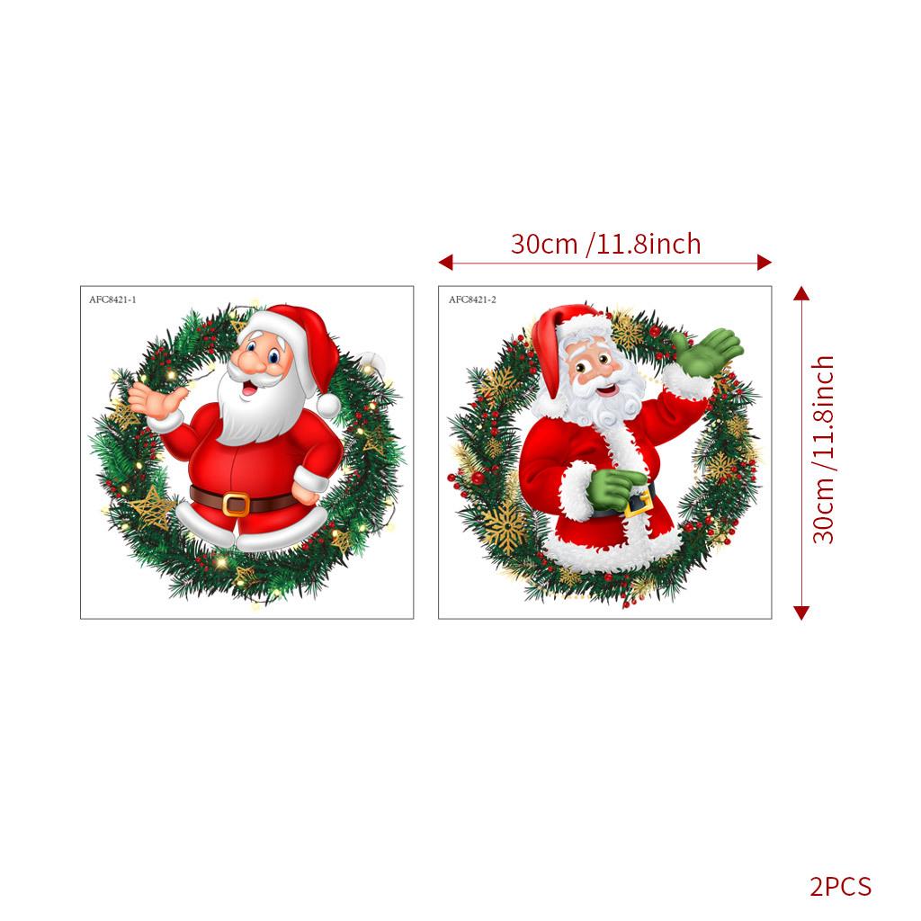 Santa Claus PVC Toilet Sticker - Self-Adhesive Christmas Bathroom Decoration (Model AFC8507)