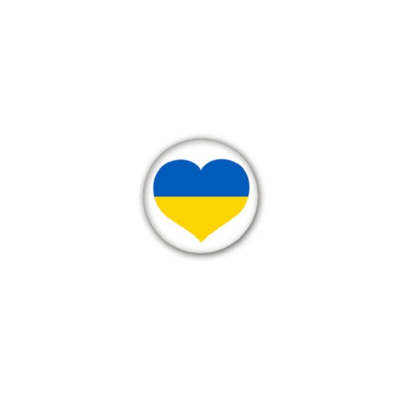 

Beautiful Ukraine Flag Brooch For Everyday Wear Heart