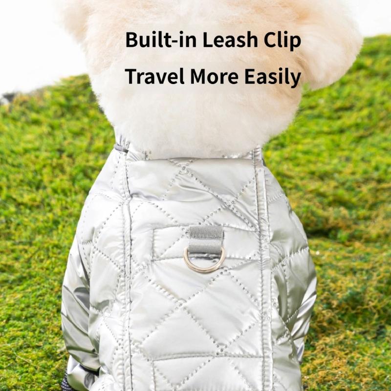 Dustproof Dog Overall for Outdoor Activity Insulated for Warmth Size Option S to XXL with Reflective Safety