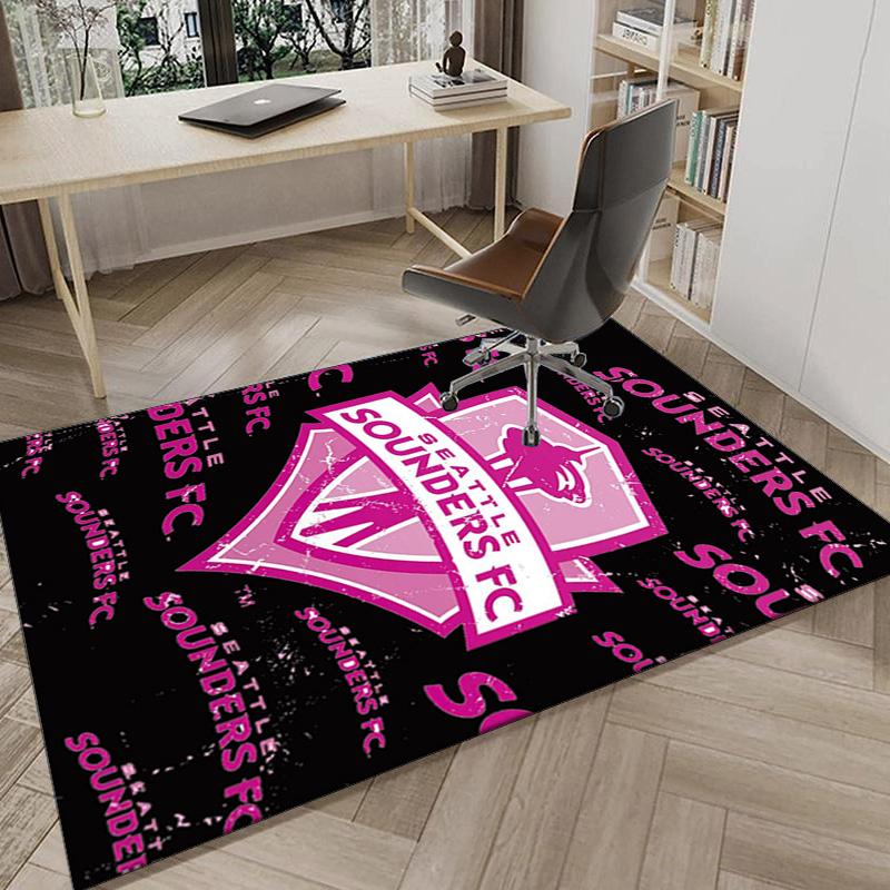 Sea-ttle Fc Logo Printed Area Rug for Office, Chair Rug, Decorative Carpet Floor Mat, Large Size Fan gifts Christmas gifts
