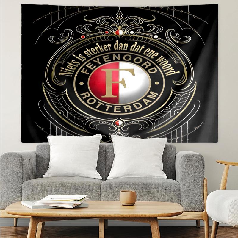1 ST Feyenoord Rotterdam Logo Wandkleed, Uniek Ontwerp Wandkleed, Geschikt voor Slaapkamer, Woonkamer, Speelkamer, Hartverwarmende Vakantiecadeaus
