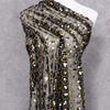 DIY Sewing Material Sequin Mesh Fabric Fish Scale Pattern Paillette Fabric Sequin Tulle Fabric