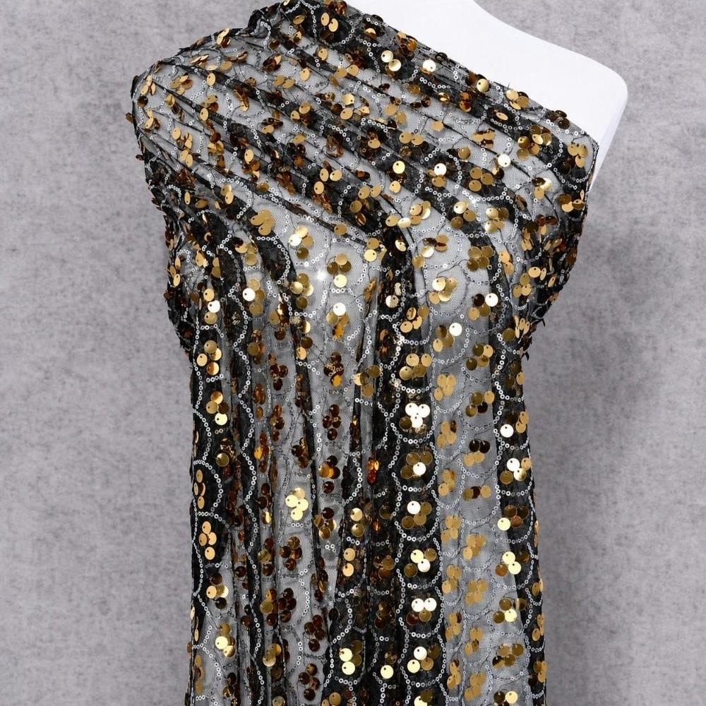 DIY Sewing Material Sequin Mesh Fabric Fish Scale Pattern Paillette Fabric Sequin Tulle Fabric