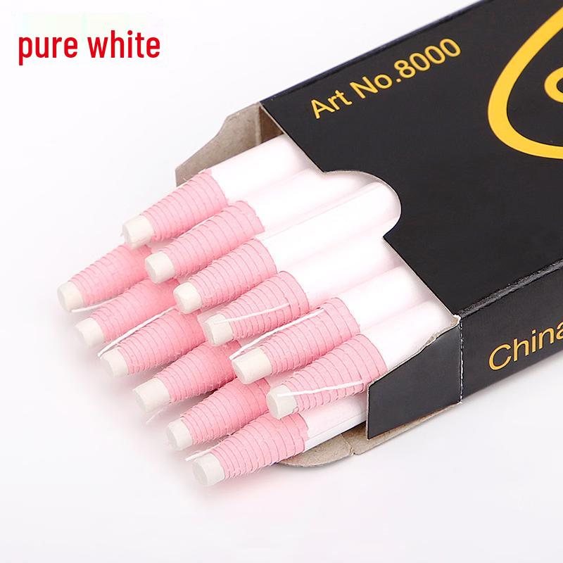 White Peel-Off Wax Marking Pencils - 12 Pack белый