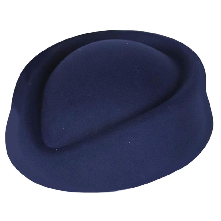 Classical French Flight Attendant Hat Polyester Stewardess Costume Accessoris Women Winter Fashion Headwear