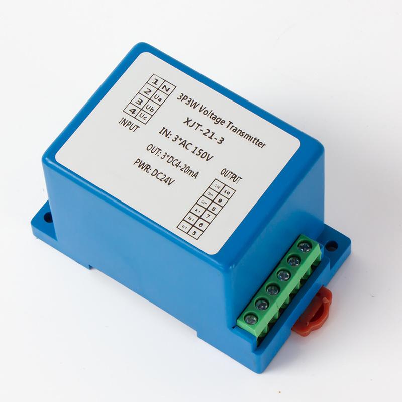Analog Voltage Sensor Three-Phase 4-Wire AC220V 4-20mA RS485 Output AC 380V 465V Voltage Transmitter