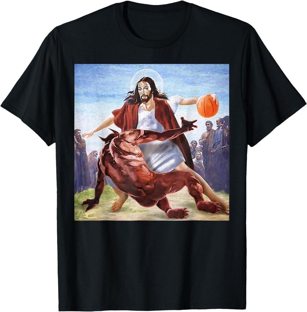 Funny Jesus Crossing Up The Devil Christian Religious T-Shirt Unisex T-Shirt
