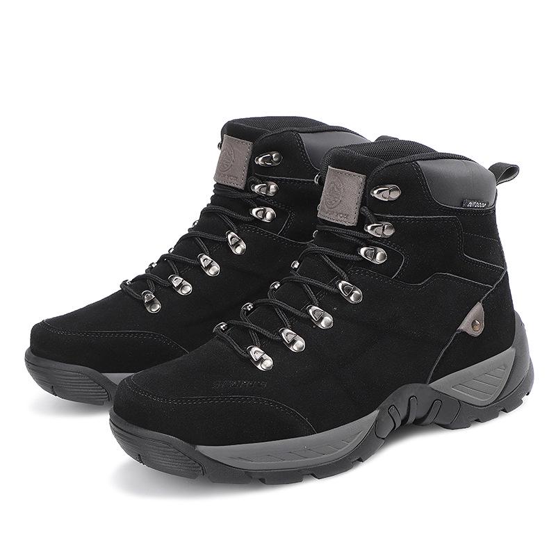 Men's Plus Size Mid-top Outdoor Training Boots - Non-slip & Wear-resistant for Hiking